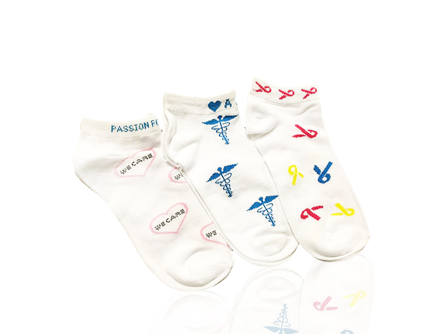 EMI Nurse Socks – 3 Pack | Fun & Cute Prints for Nurses & Medical Professionals | Soft Cotton Blend, One Size Fits Most