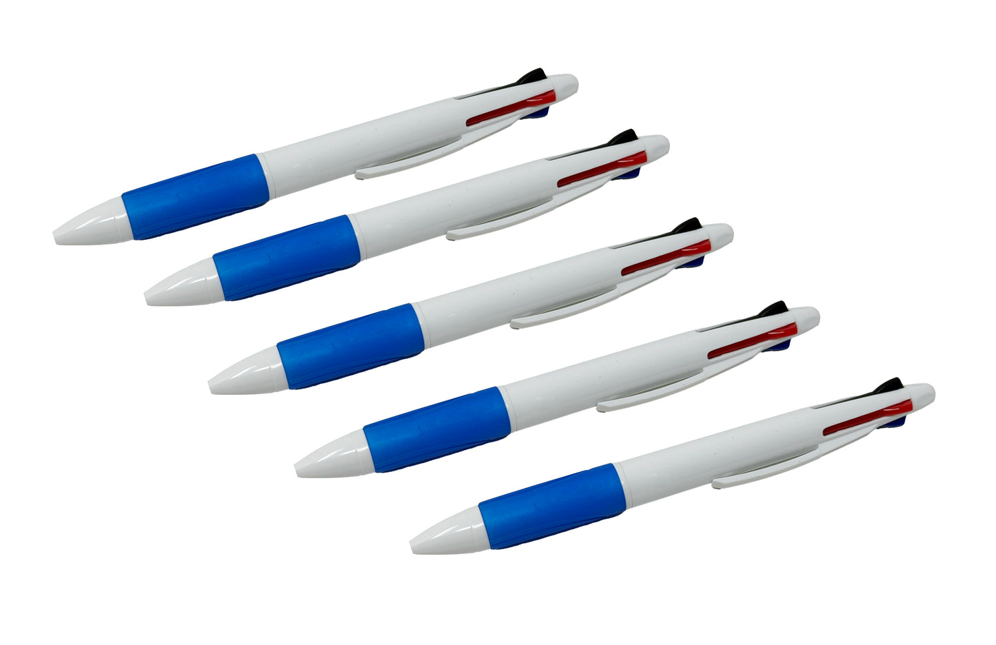 EMI 4 Color Ballpoint Chart Pen Set for Nurses, Blue, Black, Red, Green Ink, Comfortable Grip, Pocket Clip