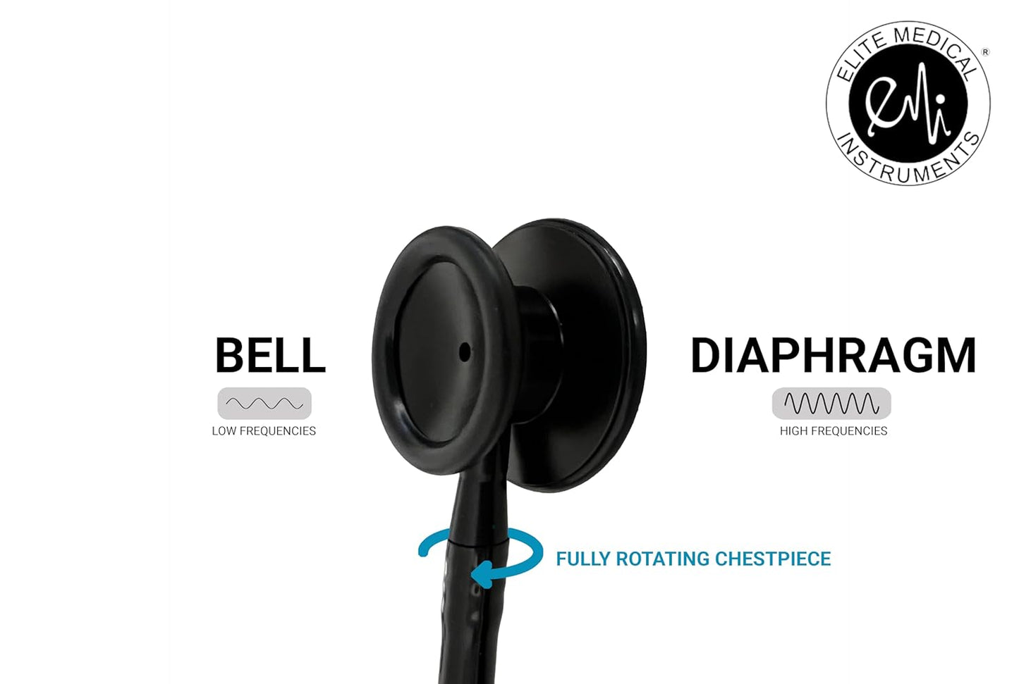EMI Pro Series Lightweight Dual Head Stethoscope – 4oz Anodized Aluminum – for Nurses, Doctors, EMTs, Medical Professionals - ESC-103