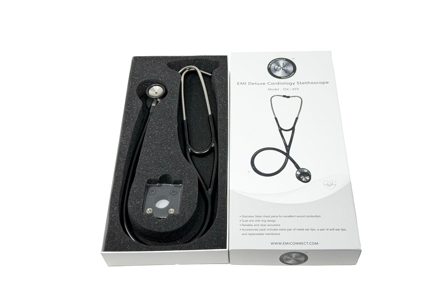 EMI Cardiology Stethoscope with Stainless Steel Dual Head Chest piece (ESC-222)
