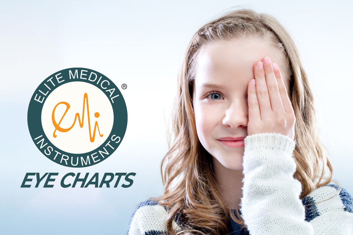EMI Snellen Eye Test Exam Plastic Wall Chart 22" x 11" 10 Pack