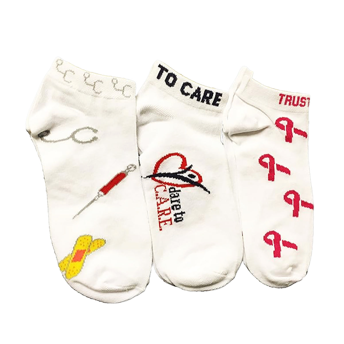 EMI Nurse Socks – 3 Pack | Fun & Cute Prints for Nurses & Medical Professionals | Soft Cotton Blend, One Size Fits Most