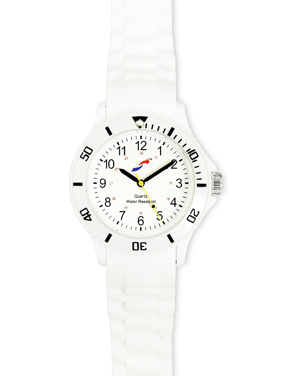 Scrub Smart Basics Nurse Watch – Easy-Read Dial, 24-Hour Quartz Movement, Water-Resistant, Medical Watch with Second Hand (Black) SW-B-100