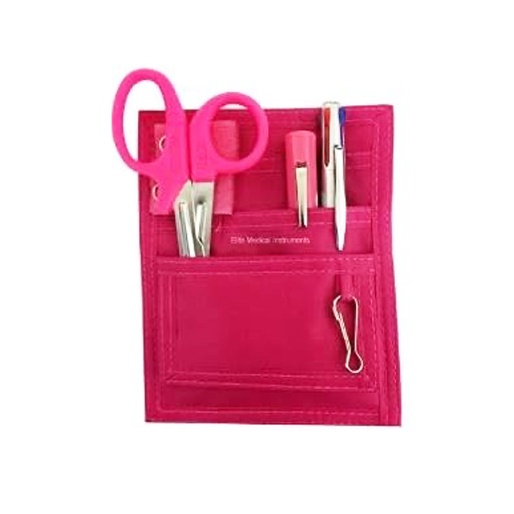 EMI NK-112-5 Piece Set Nurse Starter Kit - PINK Sprague Rappaport Stethoscope Set and Pocket Organizer Nurse (Includes Chart Pen, 5.5 in. Lister Bandage Scissors, Pen Light)