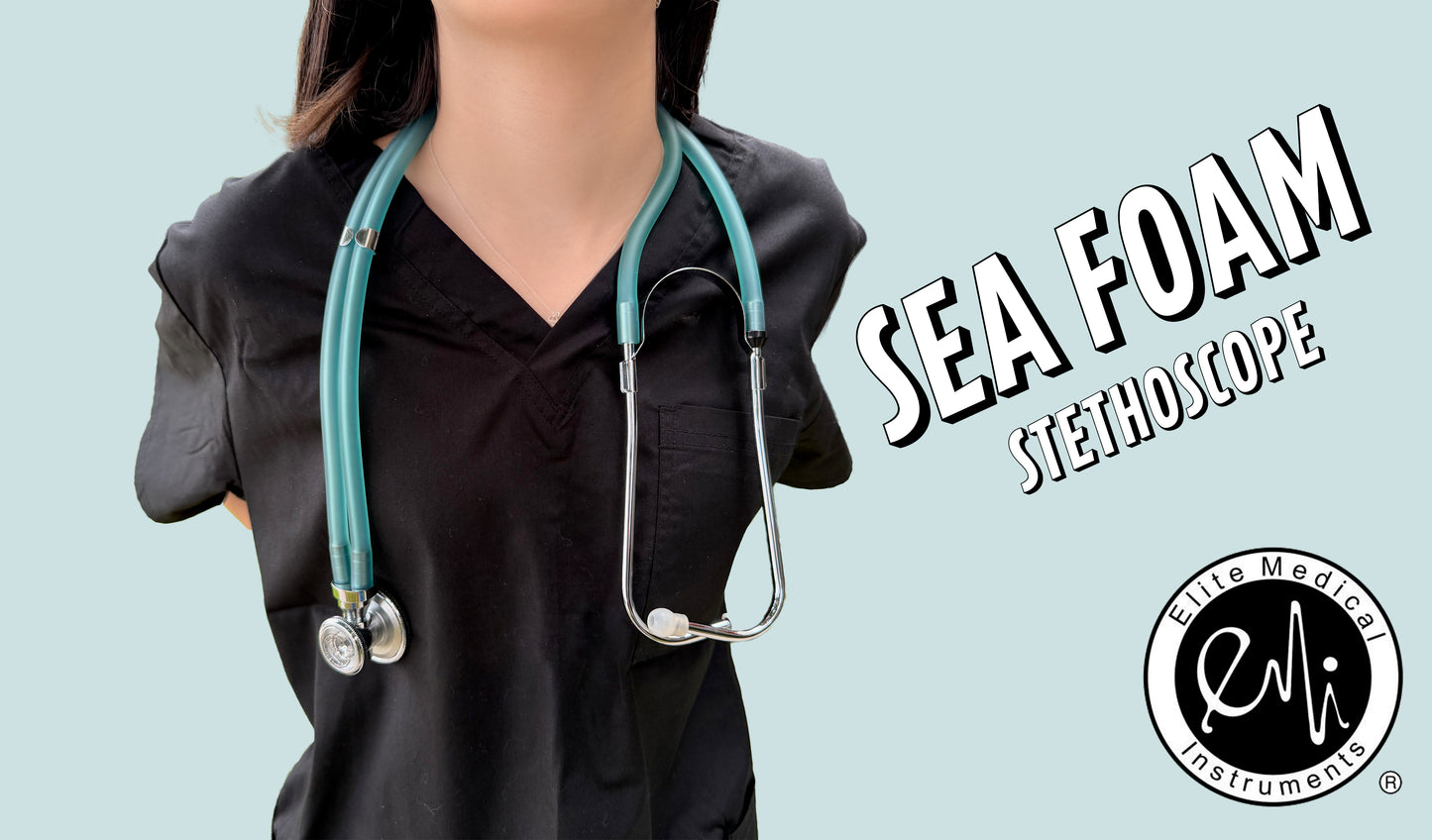 EMI Sprague Rappaport Dual Head Stethoscope #112 | Professional Medical Stethoscope - Sea Foam