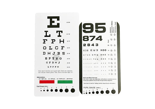 Snellen and Rosenbaum Eye Charts