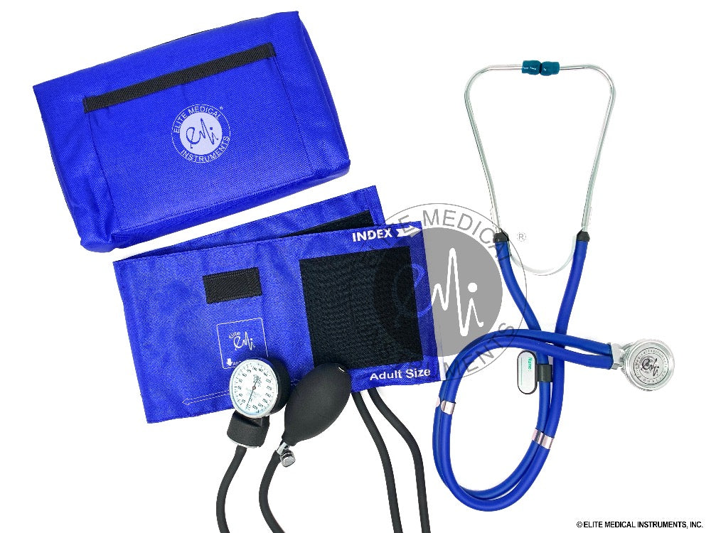 Stethoscope and Blood Pressure Cuff Set #330 Royal