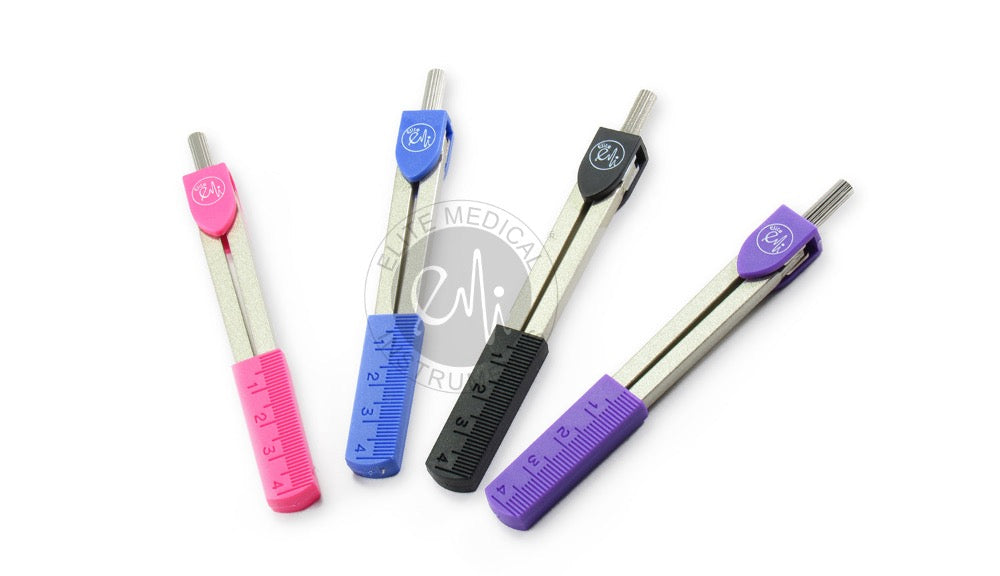 EMI EKG Calipers 101 Pink, Royal, Black, and Purple colors