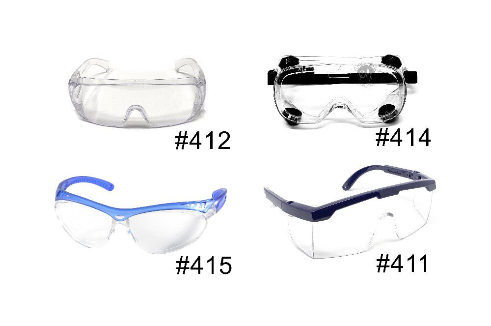 Medical Safety Eyewear Lab Goggles / Glasses - Select Style - 10 Pack